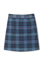 Back View of Plaid Pleated Two-Tab Skort  - 2 of 3