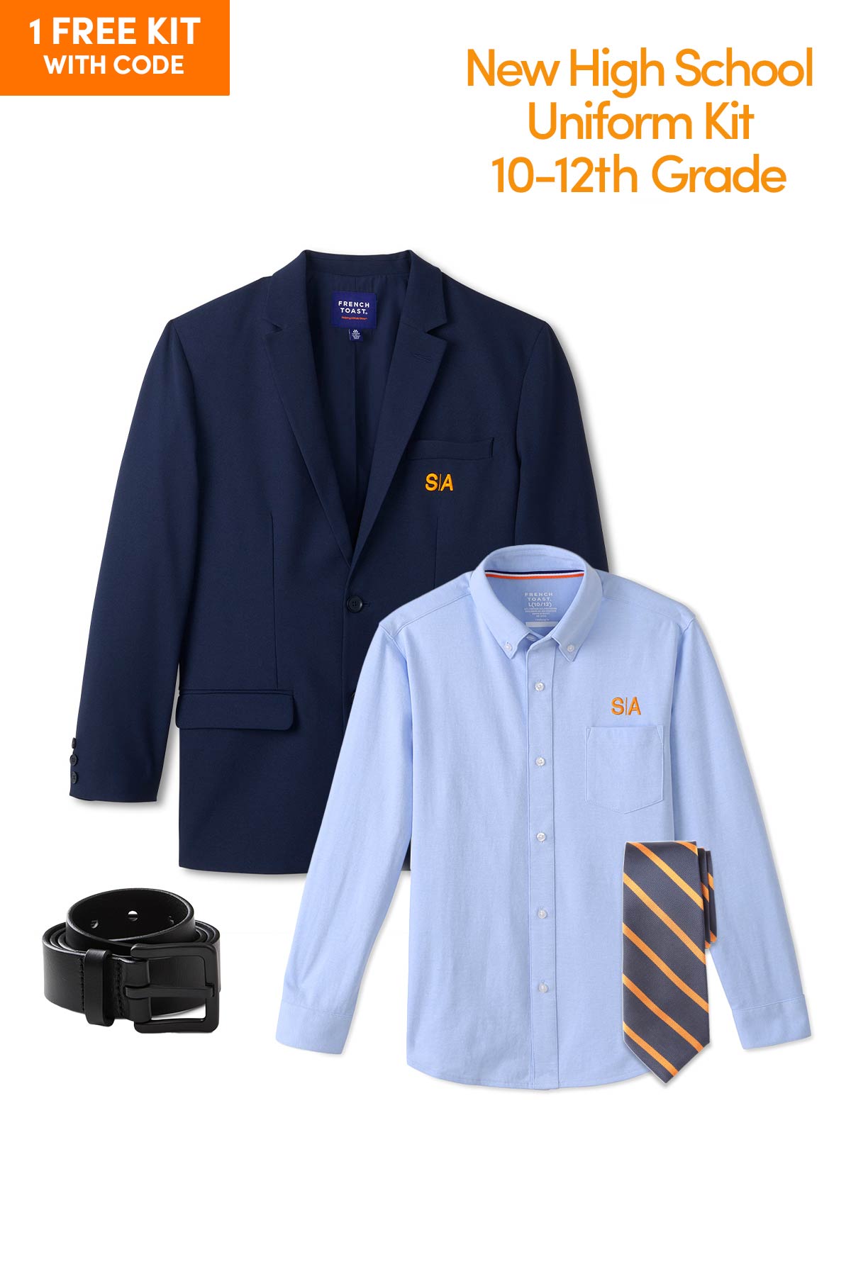 Product Image with Product code BSA9,name  High School Uniform Kit 10th-12th Grade Option 1 (One FREE kit w/code)  
