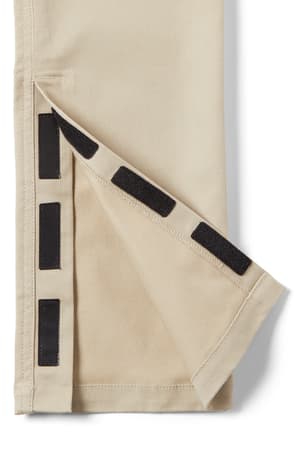 detail view of leg EZ-Closure of  Girls' Adaptive Twill Straight Leg Pant