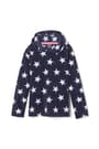 front view of  Navy Star Print Hooded Microfleece opens large image - 1 of 1