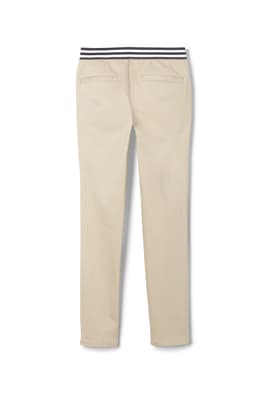  of Girls' Pull-On Skinny Fit Stretch Twill Pant with Striped Elastic Waistband - FINAL SALE 