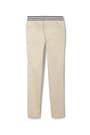 Back View of Girls' Pull-On Skinny Fit Stretch Twill Pant with Striped Elastic Waistband opens large image - 2 of 2