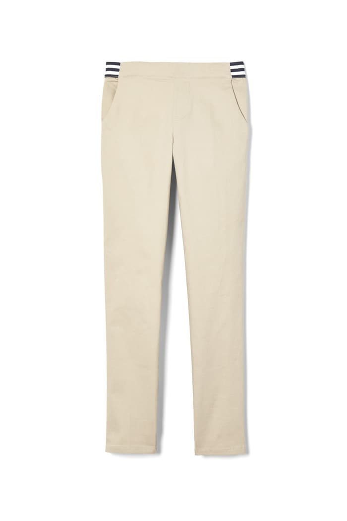 me Women's Elastic Waist Pants - Beige - Size 12