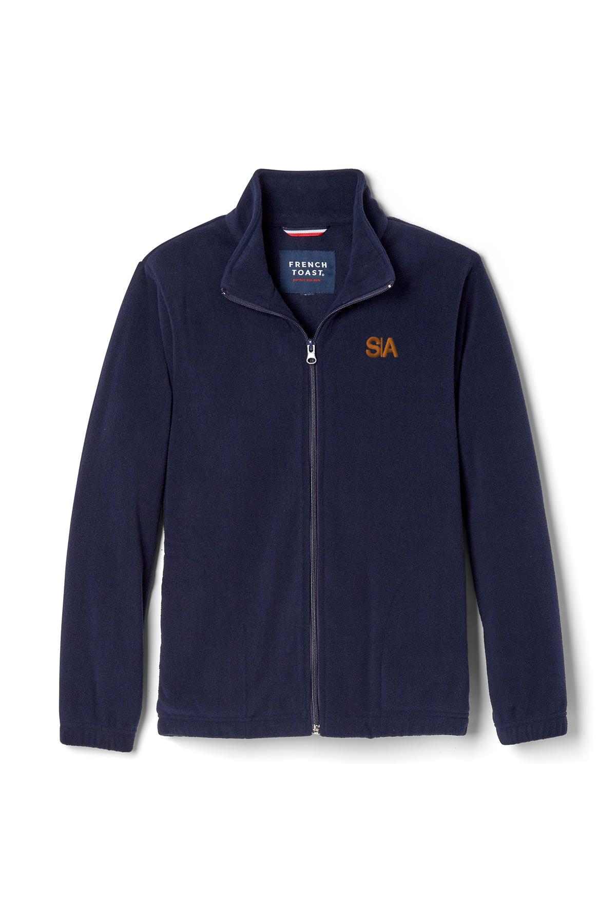 Full Zip Microfleece Jacket with Success Academy Logo - French Toast