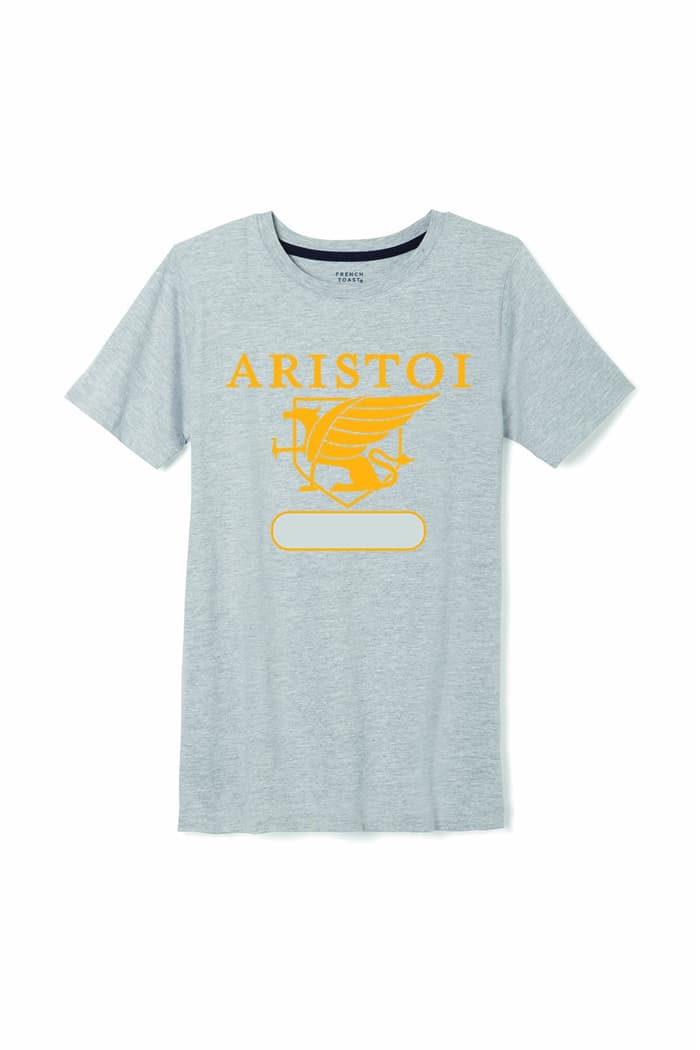 Front view of Aristoi Classical short sleeve crewneck tee