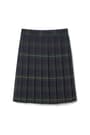 front view of  At The Knee Plaid Pleated Skirt - FINAL SALE - 1 of 2