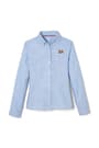 front view of  Long Sleeve Oxford Blouse with Success Academy Logo opens large image - 1 of 2