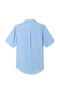 Back View of Blue Short Sleeve Shirt with Expandable Collar - FINAL SALE opens large image - 2 of 2