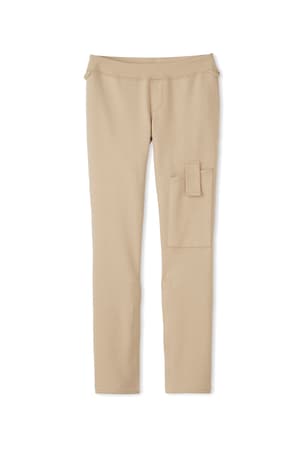 front view of  New! Girls' Adaptive Seated Skinny Fit Stretch Ponte Pant with Thigh Pocket
