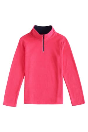 front view of  Girls Solid Microfleece Pullover