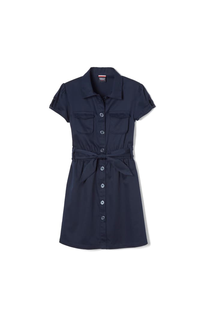 front view of  Canvas Safari Shirtdress