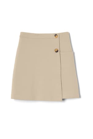 front view of  Pull-On Stretch Ponte Skort with Pocket