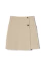 front view of  Pull-On Stretch Ponte Skort with Pocket opens large image - 1 of 2