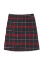 Back View of Plaid Pleated Two-Tab Skort opens large image - 2 of 3