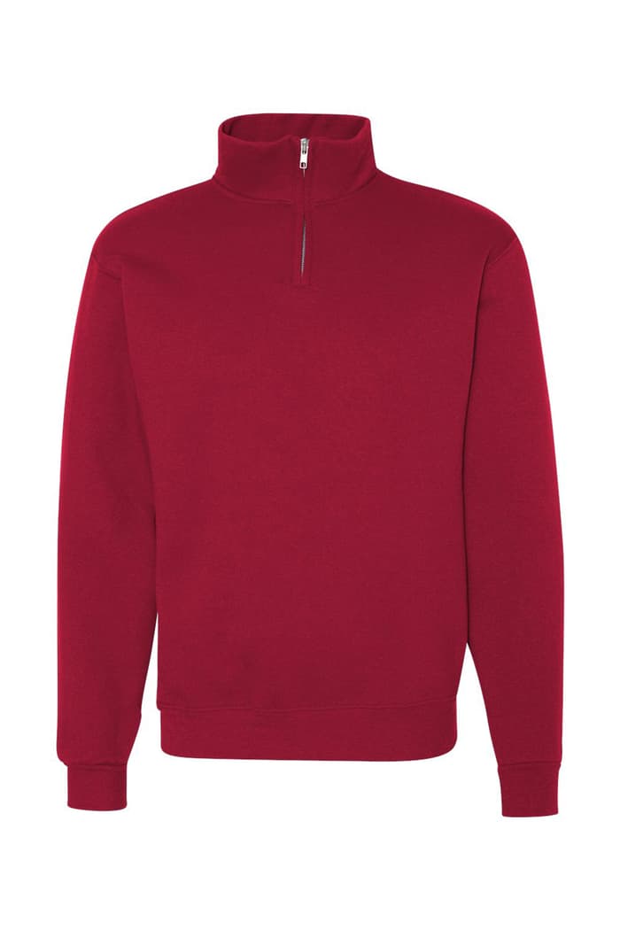 front view of  Jerzees - Nublend® Quarter-Zip Cadet Collar Sweatshirt - FINAL SALE