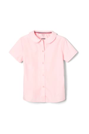  of Pink Short Sleeve Peter Pan Blouse 
