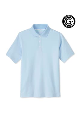 Front view of  Adaptive Short Sleeve Interlock Polo