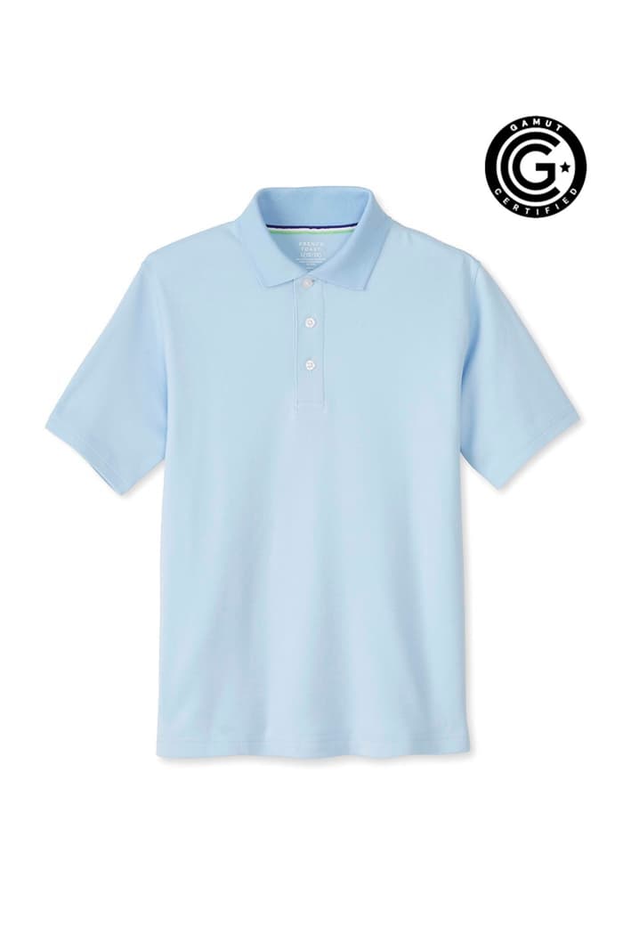 Front view of  Adaptive Short Sleeve Interlock Polo