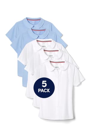  of 5-Pack Short Sleeve Modern Peter Pan Blouse 