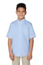 front on figure view of  Short Sleeve Stretch Oxford Shirt opens large image - 3 of 3