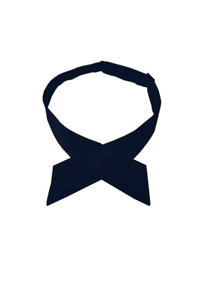 front view of  Girls Solid Color Crossover Tie