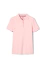 Front view of Short Sleeve Fitted Interlock Polo with Picot Collar (Feminine Fit) opens large image - 1 of 4