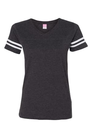 front view of  Adult Womens Footbal V-Neck Tee
