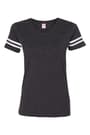 front view of  Adult Womens Footbal V-Neck Tee opens large image - 1 of 3