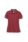 front view of  Short Sleeve Jersey Polo with Rhinestone Buttons - FINAL SALE opens large image - 1 of 2