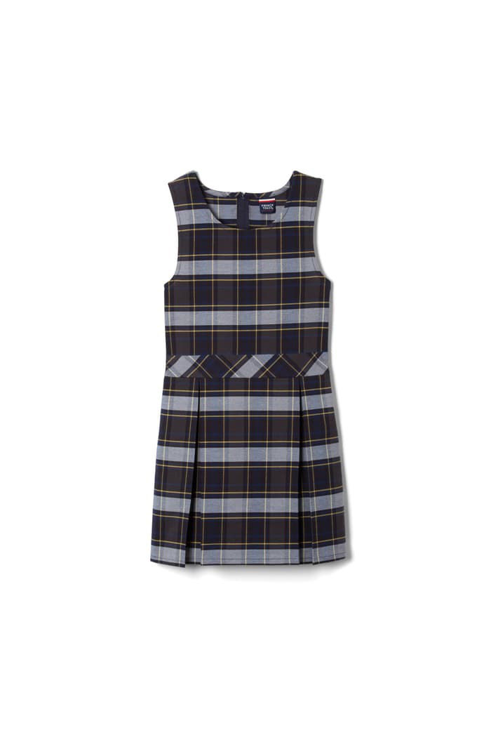 Girls Plaid Round Neck Jumper French Toast