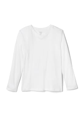 front view of  Long Sleeve V-Neck Tee Shirt