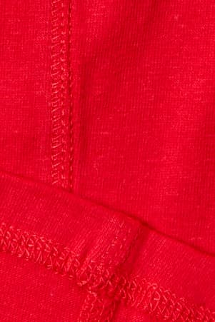 detail view of flat seams of  Adaptive Short Sleeve Crewneck Tee