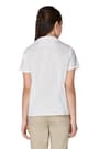 Complete Back view of Short Sleeve Modern Peter Pan Blouse opens large image - 4 of 4