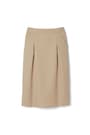front view of  Adjustable Waist Front Pleat Calf Length Skirt opens large image - 1 of 2
