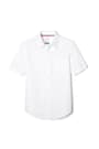 Front view of Short Sleeve Dress Shirt with Expandable Collar opens large image