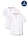 front view of  Short Sleeve Modern Peter Pan Blouse 2-pack opens large image - 1 of 1