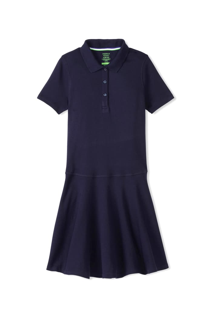 Adaptive Short Sleeve Polo Dress - French Toast