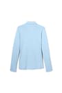 Back laydown photo of Long Sleeve Fitted Stretch Pique Polo of  Long Sleeve Fitted Stretch Pique Polo (Feminine Fit) opens large image - 2 of 2