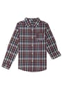 front view of  Long Sleeve Plaid Woven Shirt opens large image - 1 of 1