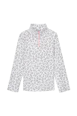 front view of  Leopard Print Microfleece Pullover