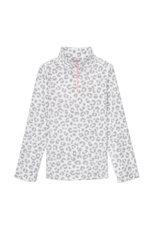 front view of  Leopard Print Microfleece Pullover