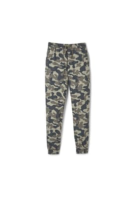 front view of  Drawstring Camo Print Jogger