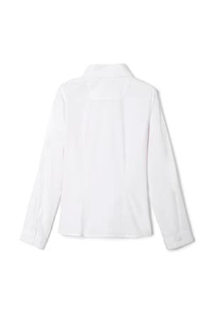 back view of  Long Sleeve Pointed Collar Blouse