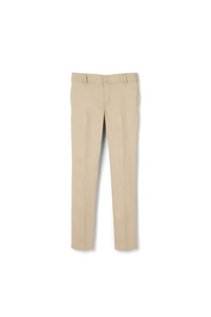 School Uniforms Girls Flat Front Pants with Stretch Fabric. Modern Fit.  Sleek and Slim.