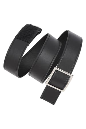 front view of  Velcro-Closure Leather Belt