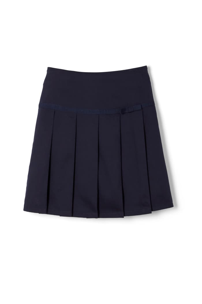 Front view of Pleated Skort with Grosgrain Ribbon 