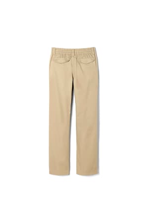 back view of  Girls' Pull-On Straight Fit Stretch Twill Pant