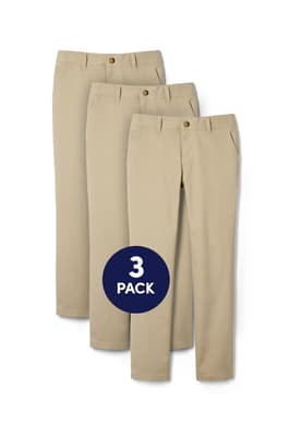  of 3-Pack Girls' Straight Fit Stretch Twill Pant 