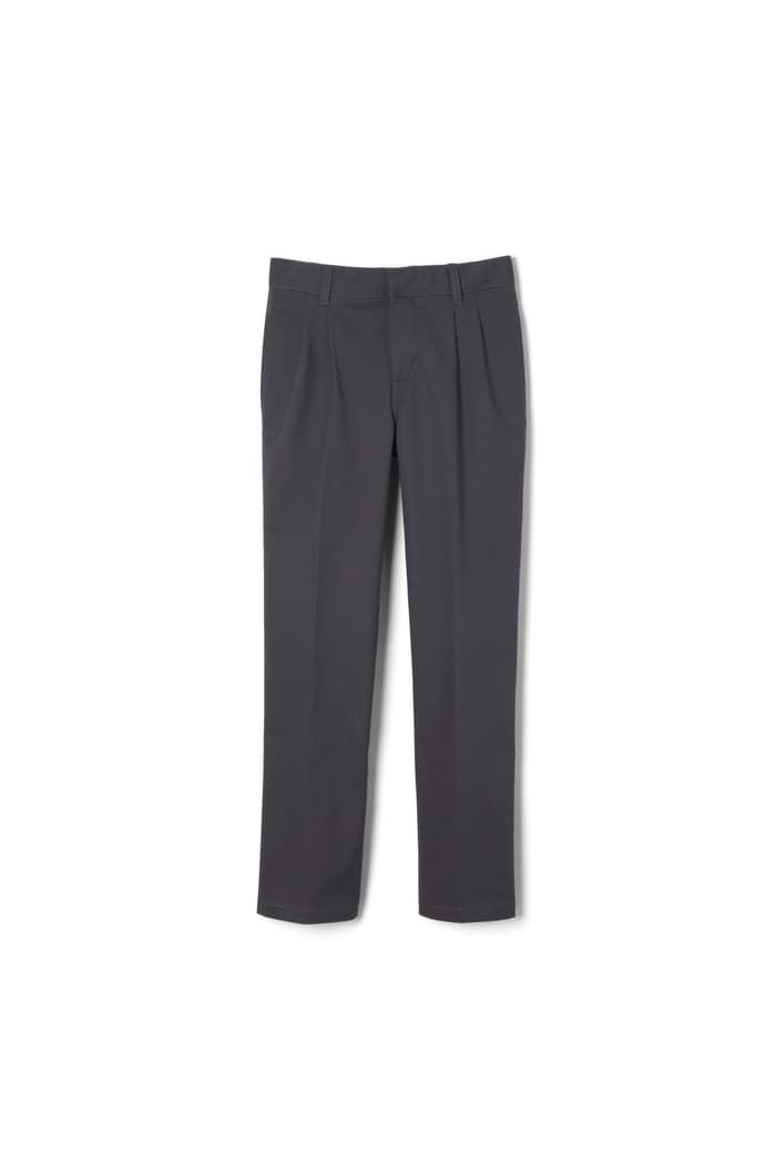 Front view of  Adjustable Waist Pleated Double Knee Pant - FINAL SALE