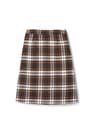 Back View of Below The Knee Plaid Pleated Skirt - FINAL SALE opens large image - 2 of 2